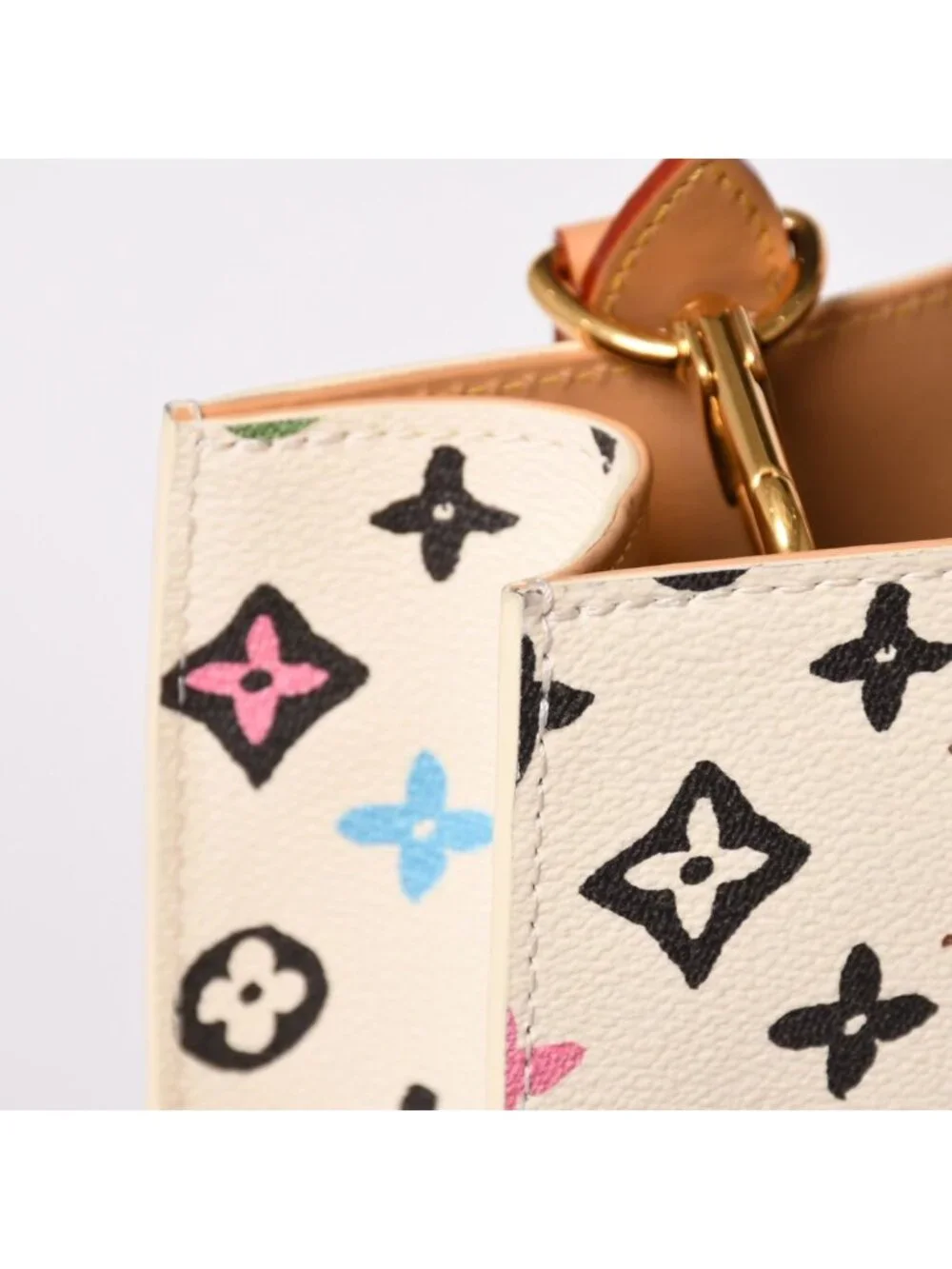 Louis Vuitton Monogram Craggy Sac Plat 2-Way Tote Bag Ivory Multicolor